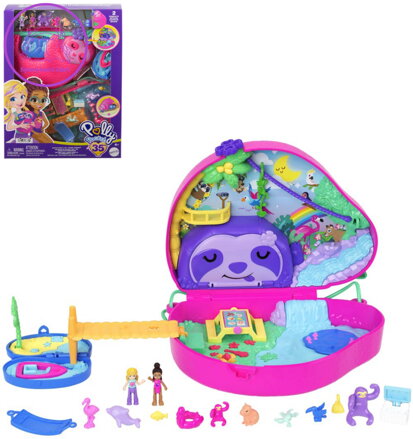 MATTEL Polly Pocket Pidi Pocketková kabelka Rodina lenochodů
