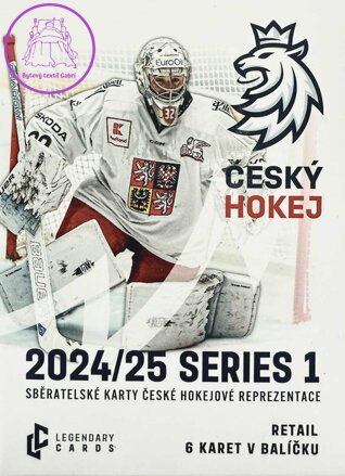 LEGENDARY CARDS ČESKÝ HOKEJ 2024-25 Sběratelské hokejové karty 6ks