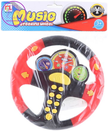 Volant dětský zvukový barevný 19cm na baterie Zvuk
