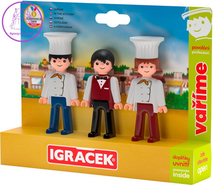 EFKO IGRÁČEK TRIO Vaříme set 3 figurky kloubové s doplňky