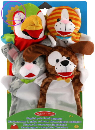 PLYŠ Maňásek domácí zvířátka 25cm set 4ks *PLYŠOVÉ HRAČKY*