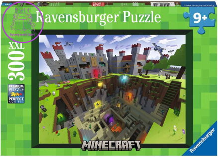 RAVENSBURGER Puzzle XXL Minecraft Cutaway 300 dílků 49x36cm