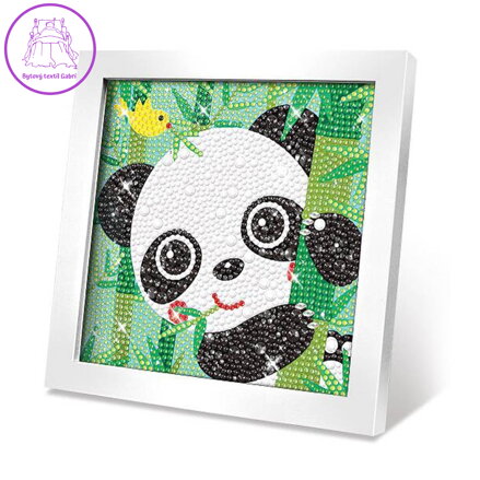 Kreativní set obraz s kamínky panda 17cm