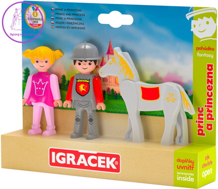 EFKO IGRÁČEK TRIO Princ a princezna set 2 figurky kloubové s koněm