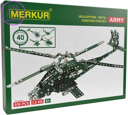 MERKUR Helicopter set 515 dílků *KOVOVÁ STAVEBNICE*