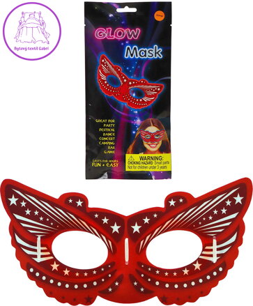 KARNEVAL Maska na obličej svítící ve tmě různé druhy *KARNEVALOVÝ DOPLNĚK*
