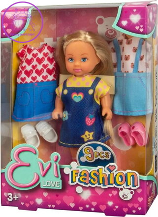 SIMBA Panenka Evička džínové šaty fashion módní set se 2 outfity