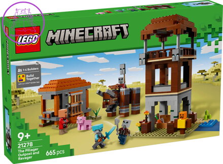 LEGO MINECRAFT Základna plenitelů a Ničitel 21278 STAVEBNICE LEGO MINECRAFT Základna plenitelů a Ničitel 21278 STAVEBNICE