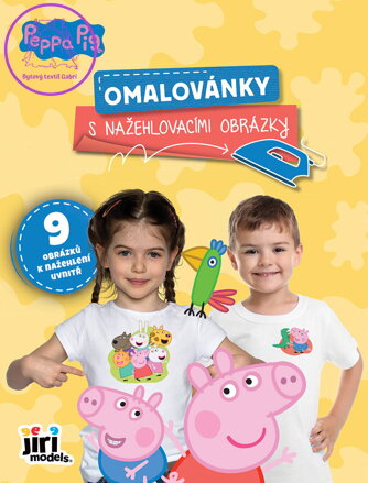 JIRI MODELS Omalovánky s nažehlovacími obrázky prasátko Peppa Pig