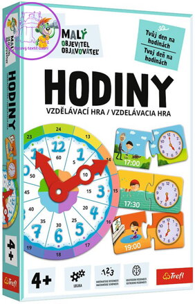 TREFL Hra Malý objevitel Hodiny vzdělávací společenská hra