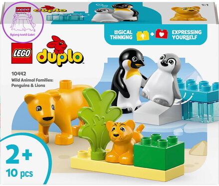 LEGO DUPLO Rodinky divokých zvířat: Tučňáci a lvi 10442 STAVEBNICE LEGO DUPLO Rodinky divokých zvířat: Tučňáci a lvi 10442 STAVEBNICE