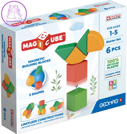GEOMAG Magicube Shapes baby magnetická stavebnice 6 dílků GEOMAG Magicube Shapes baby magnetická stavebnice 6 dílků
