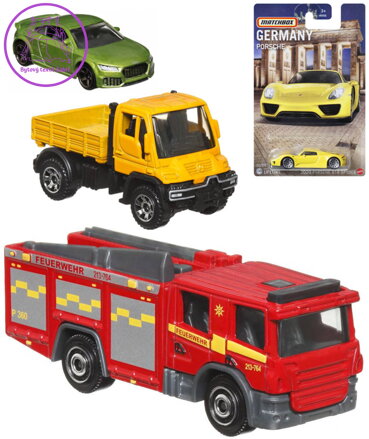 MATTEL MATCHBOX Auto kovové angličák evropská kolekce Germany 6 druhů