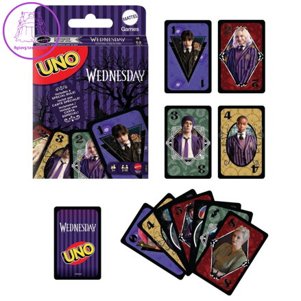 MATTEL Uno karty Wendesday