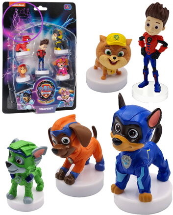 Razítko figurka Tlapková Patrola (Paw Patrol) set 5ks na kartě 12 druhů