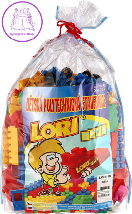 LORI 019 Stavebnice plastová 250 dílků v plastovém pytli