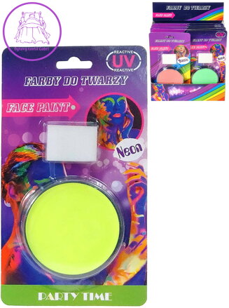 Barvy na obličej párty základní / UV neonové 12 barev