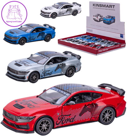 KINSMART Auto sportovní Ford Mustang Dark Horse Livery kov PB 13cm 4 barvy