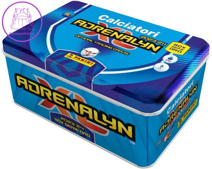 PANINI ITALSKÁ SERIE A 23/24 Sběratelské karty Adrenalyn XL 45ks v plechovce