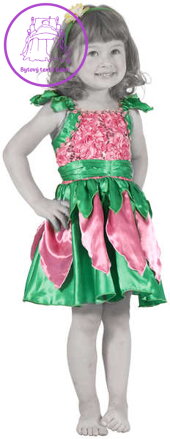 KARNEVAL Šaty VÍLA KVĚTINOVÁ vel. XS (92-104 cm) 3-4 let KOSTÝM