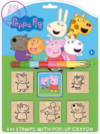 IRI MODELS Razítka 5+1 s pop-up voskovou Peppa Pig