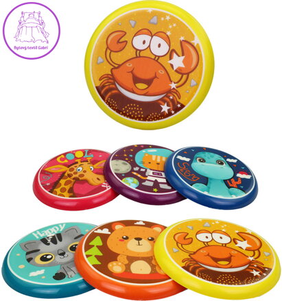 Házecí disk frisbee plastový talíř létající s obrázkem zvířátko 6 druhů