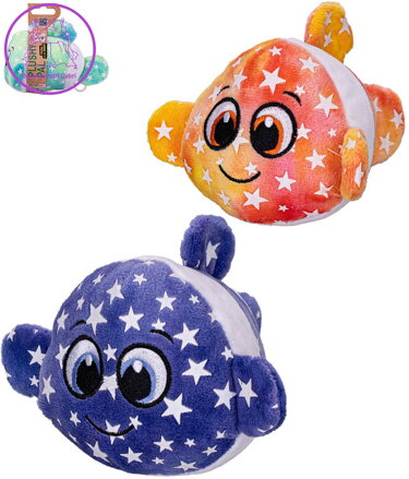 PLYŠ Ryba na natažení vibrující svítící ve tmě hvězdičky 3 barvy PLYŠ Ryba na natažení vibrující svítící ve tmě hvězdičky 3 barvy