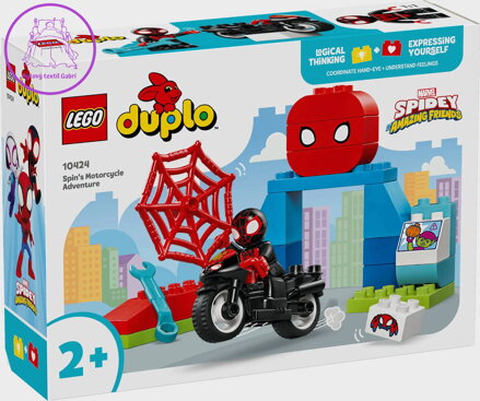 LEGO DUPLO Spin a dobrodružství na motorce 10424 STAVEBNICE