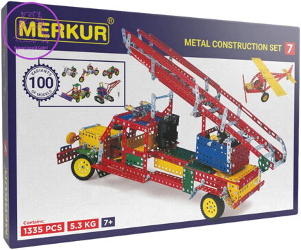 MERKUR M7 Velká sada 1124 dílků *KOVOVÁ STAVEBNICE*