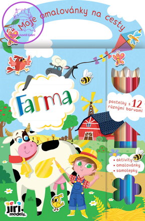 JIRI MODELS Moje omalovánky na cesty Farma s pastelkami a samolepkami