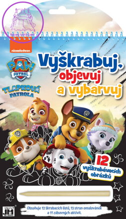 JIRI MODELS Vyškrabuj, objevuj, vybarvuj Tlapková Patrola kreativní sešit