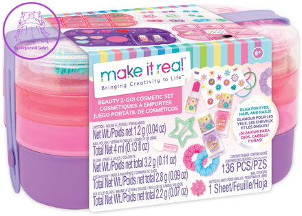 MAKE IT REAL Beauty 2-Go! dětská kosmetická sada make-up na cesty
