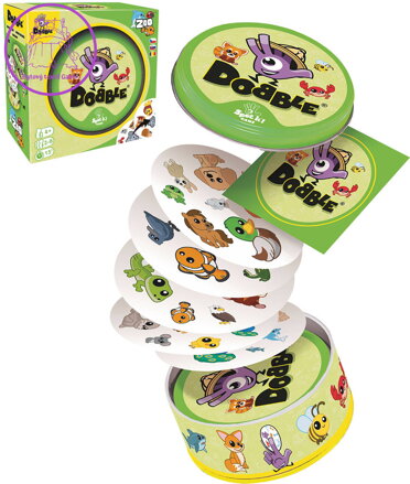 ASMODEE Hra postřehová Dobble ZOO new v plechové krabičce *SPOLEČENSKÉ HRY*