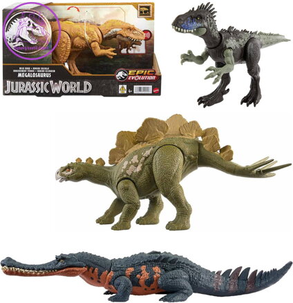 MATTEL Jurský svět: Nadvláda dinosaurus s divokým řevem na baterie 4 druhy Zvuk