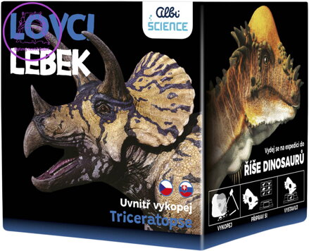 ALBI Science Lovci lebek Triceratops vykopej a vystav si lebku dinosaura
