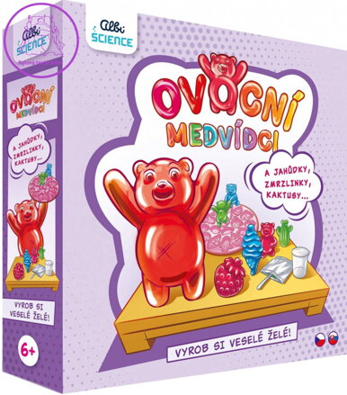 ALBI Science Ovocní medvídci kreativní set výroba želé bonbonů v krabici