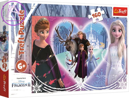 TREFL PUZZLE Frozen 2 (Ledové Království) Šťastné chvíle 41x28cm 160 dílků