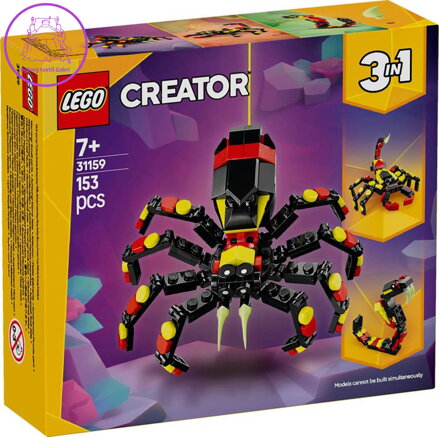 LEGO CREATOR Divoká zvířata: Překvapivý pavouk 3v1 31159 STAVEBNICE LEGO CREATOR Divoká zvířata: Překvapivý pavouk 3v1 31159 STAVEBNICE