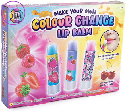 Výroba pomády na rty kreativní holčičí set mění barvu ovocná vůně v krabici