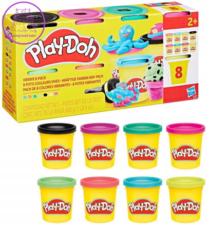 HASBRO PLAY-DOH Barevná modelína kreativní set 8 kelímků 680g