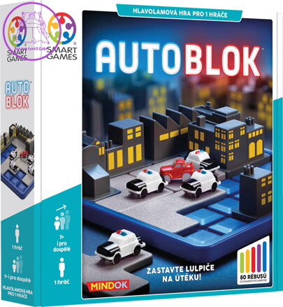 MINDOK HRA Smart Auto blok 80 rébusů hlavolamy pro 1 hráče