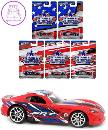 MATTEL HOT WHEELS Auto angličák Stars & Stripes 1:64 5 druhů kov
