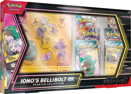 Hra Pokémon TCG Iono’s Bellibolt ex Premium Collection 6x booster s doplňky