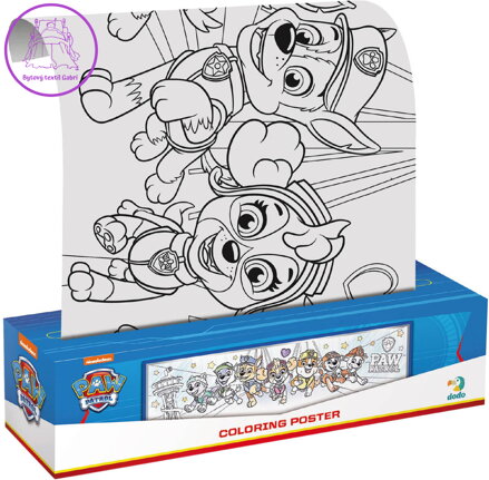Plakát na vybarvení Tlapková patrola (Paw Patrol) 70x16cm
