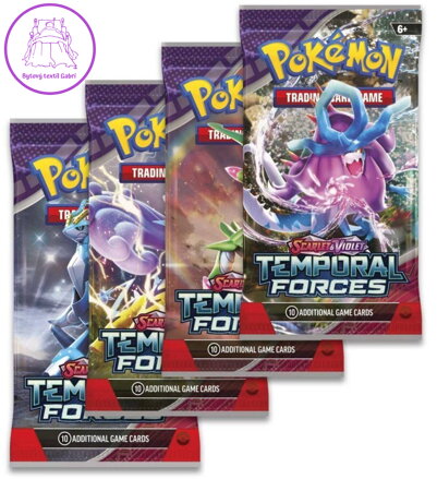 Hra Pokémon TCG SV05 Temporal Forces booster set 10 karet v sáčku