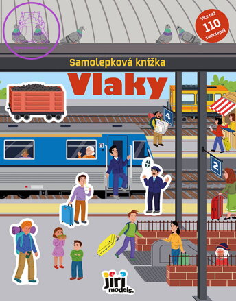 JIRI MODELS Samolepková knížka Vlaky 110 samolepek