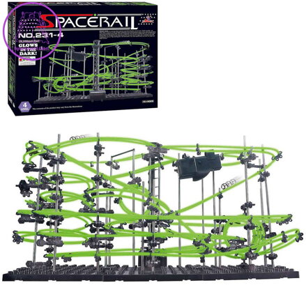 SPACERAIL Kuličkodráha 260cm konstrukční stavebnice 502 dílků s výtahem