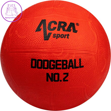 ACRA Míč Rubber Dodgeball vybíjená červený vel. 2
