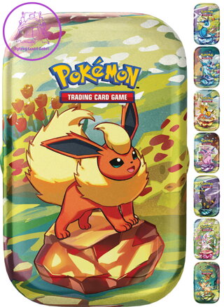 Hra Pokémon TCG SV8.5 Prismatic Evolutions Mini Tin 2x booster v plechovce