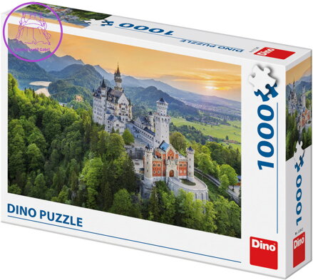 DINO Puzzle Jarní Neuschwanstein 66x47cm foto skládačka 1000 dílků